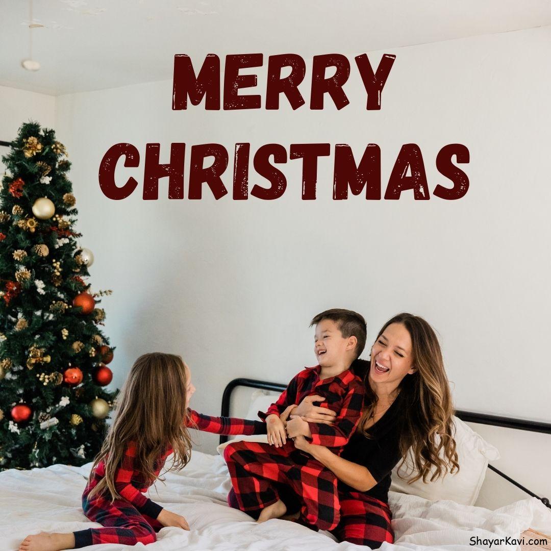 Merry Christmas with family and Christmas Tree